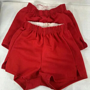Vintage NOS 70's Dodger gym running Shorts‎ Youth Small (28-30) RED (2 pair LOT)